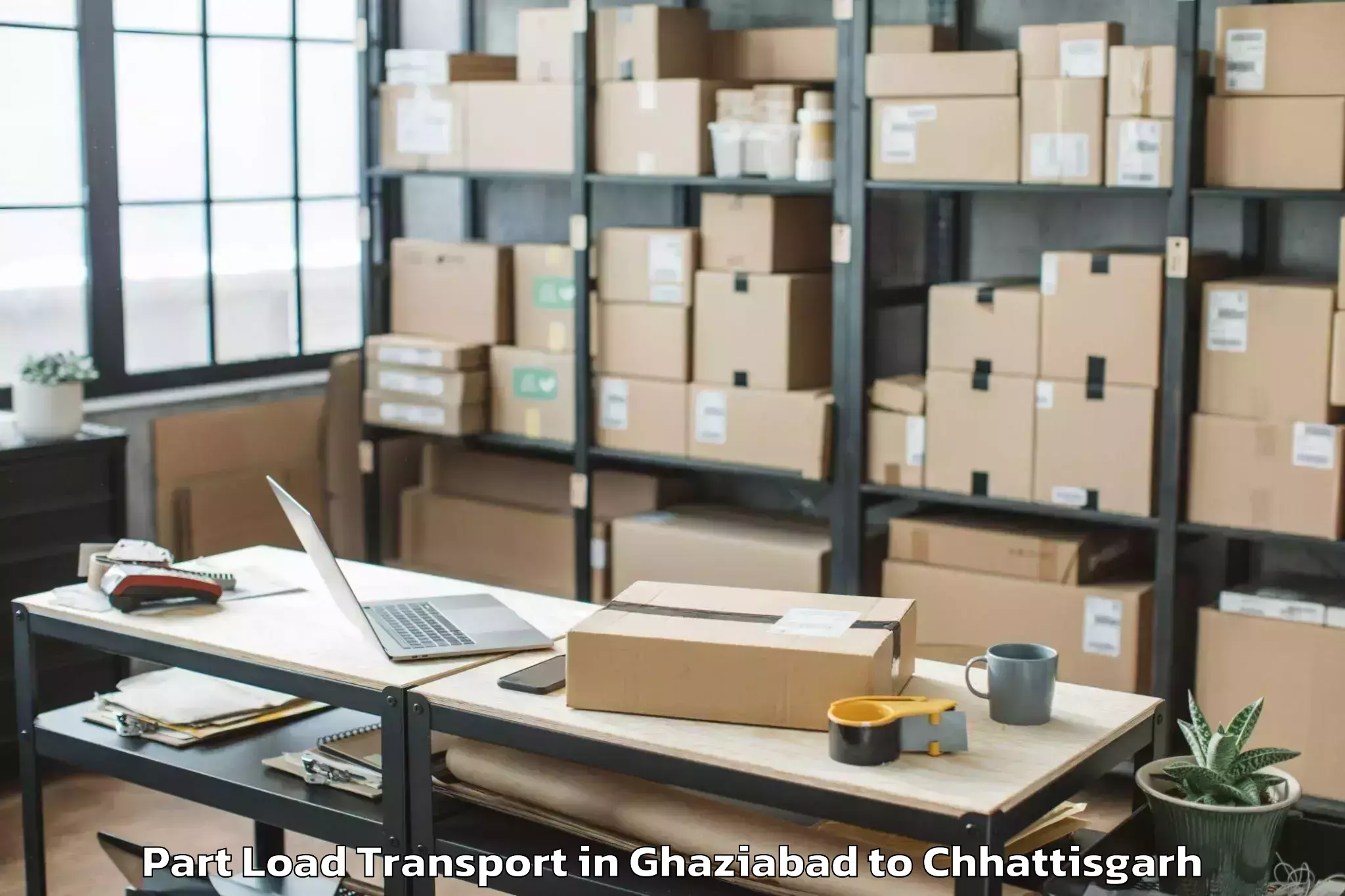 Book Your Ghaziabad to Simga Part Load Transport Today